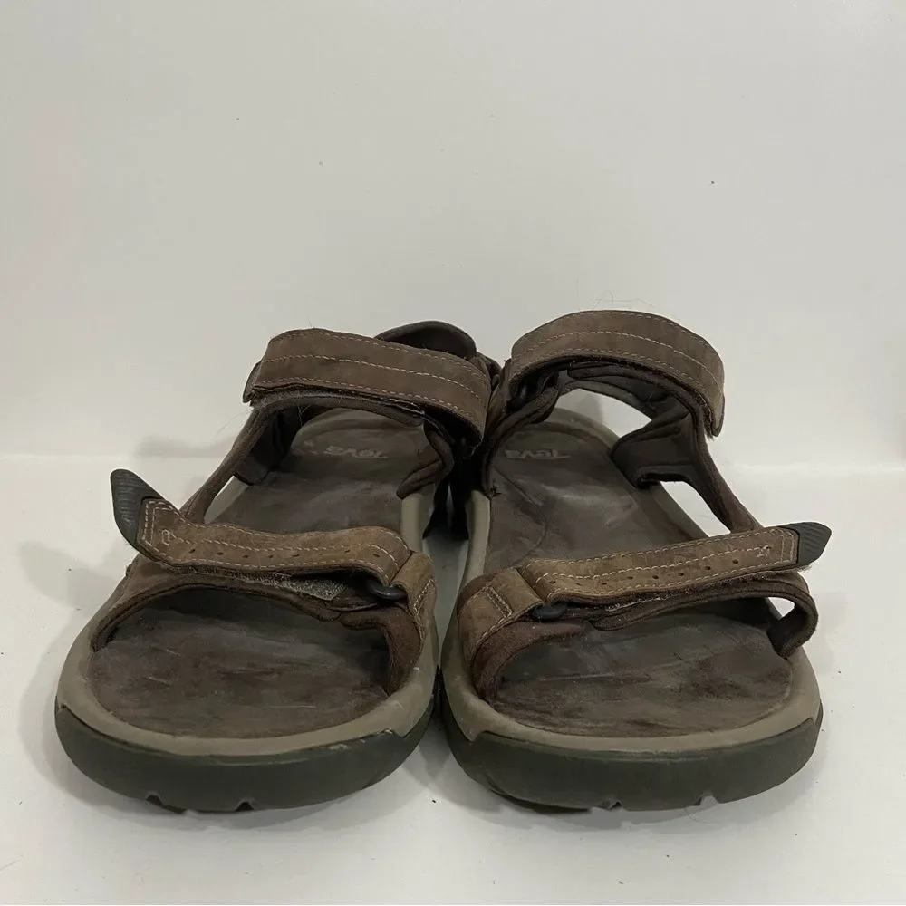 Teva Brown Leather Velcro Strap Outdoor Athletic Sandals